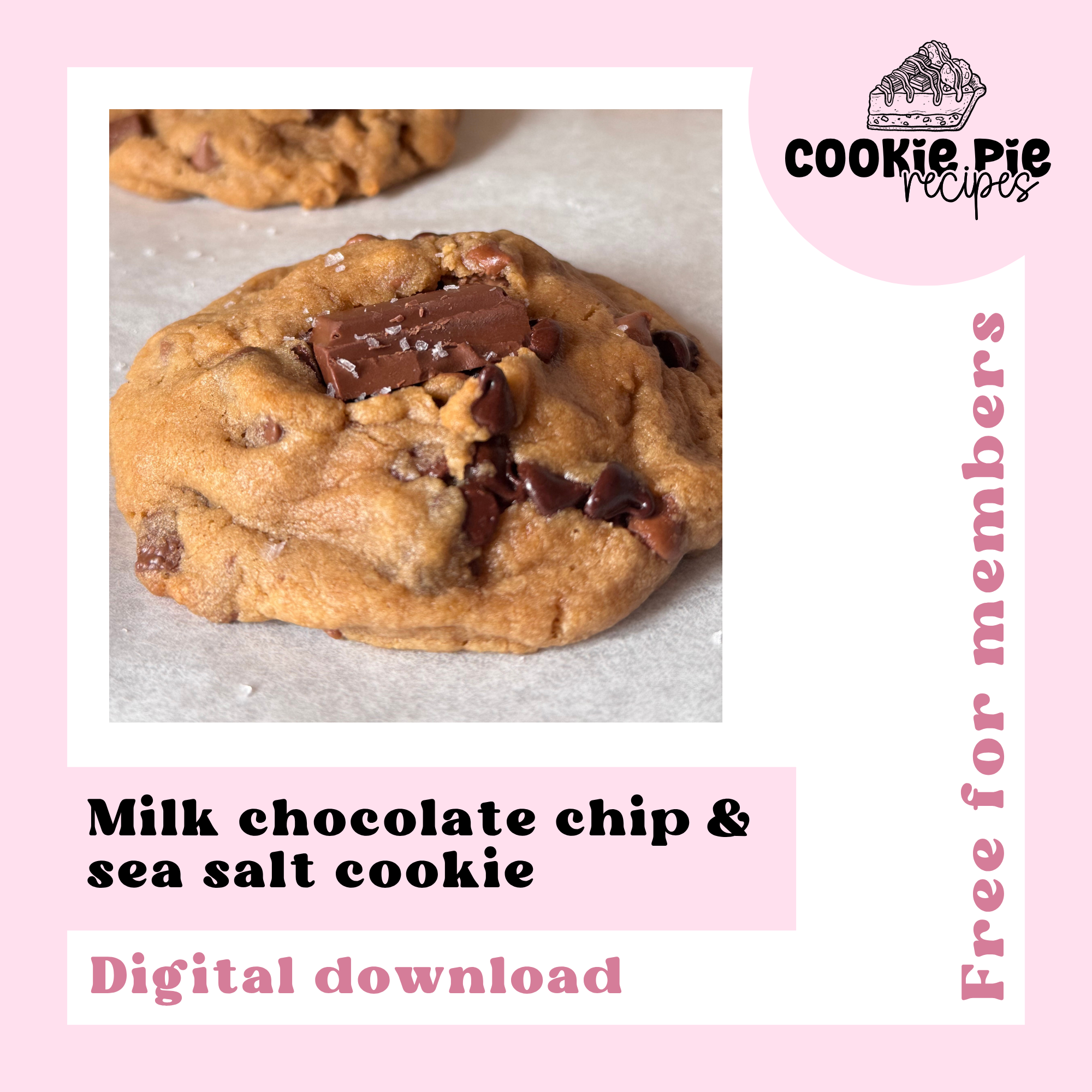 Milk chocolate chip & sea salt cookie recipe
